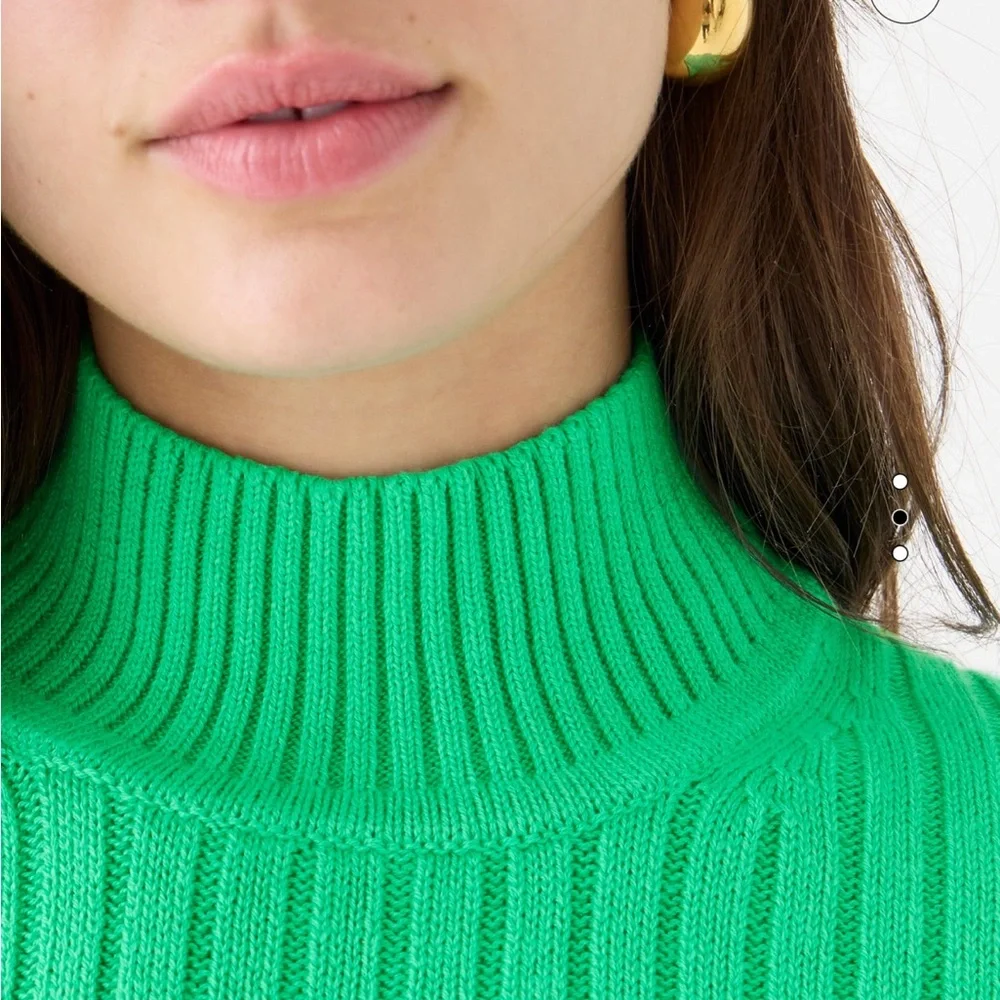Jcrew Cotton-blend short-sleeve turtleneck sweater sz L gently used. - Picture 3 of 10